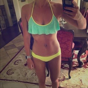 Victoria’s Secret Swim bikini set neon EUC